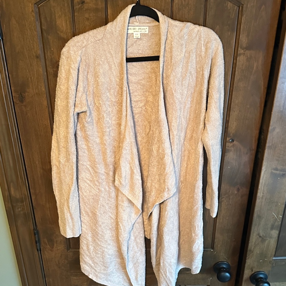 Barefoot Dreams Island Wrap Cardigan Womens S/M Cream Like New Bamboo Chic Lite